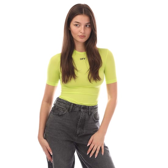 Off White - "Off Stamp Sec Skin" T-Shirt Rundhalsausschnitt für Damen (Gelb) - Image 4