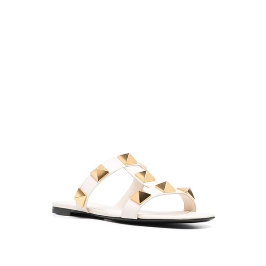 Valentino Garavani Roman Stud Leder Flachsandalen - Image 2