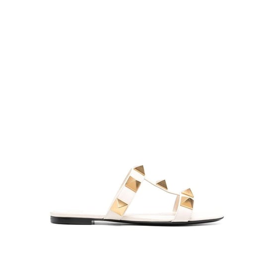 Valentino Garavani Roman Stud Leder Flachsandalen - Image 4