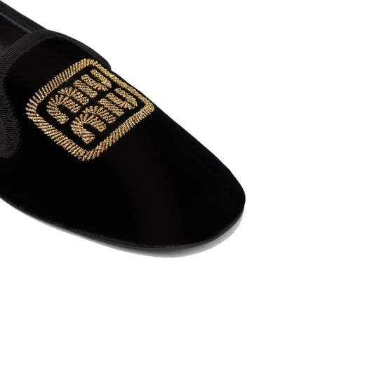 Miu Miu Logo Samt Ballerinas - Image 3