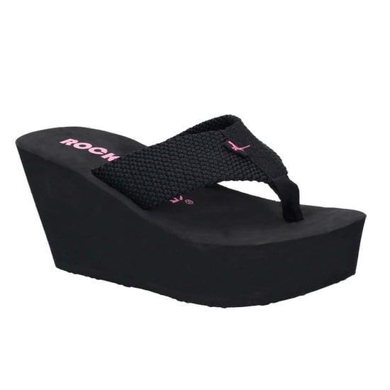 Rocket Dog Damen Diver Gewebe Slip On Pantoletten mit Keilabsatz (Schwarz) - Image 3