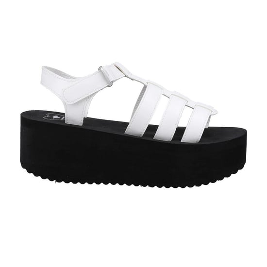 Rocket Dog - Damen Sandalen mit Keilabsatz "Helio Terrence" (Weiß/Schwarz) - Image 1