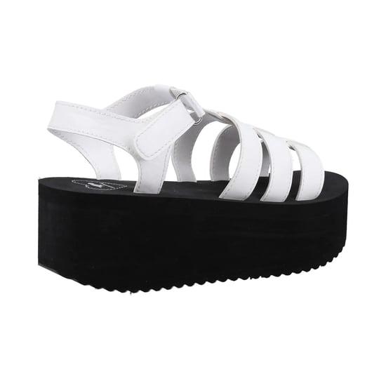 Rocket Dog - Damen Sandalen mit Keilabsatz "Helio Terrence" (Weiß/Schwarz) - Image 2