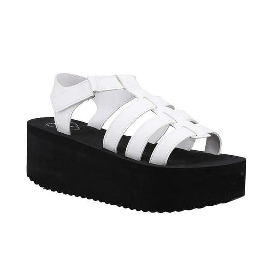 Rocket Dog - Damen Sandalen mit Keilabsatz "Helio Terrence" (Weiß/Schwarz) - Image 4