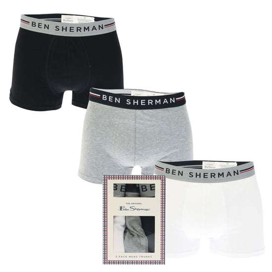 Ben Sherman - "Roman" Boxershorts für Herren(3er-Pack) (Schwarz/Grau/Weiß) - Image 1