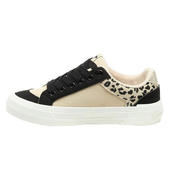 Rocket Dog - Damen Sneaker "Cheery", Blockfarben, Wildlederimitat (Schwarz/Natürlich) - Image 2
