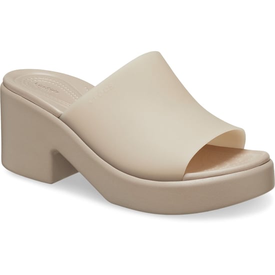Crocs Brooklyn Slide Heel Damen Sandalen In Taupe - Image 1