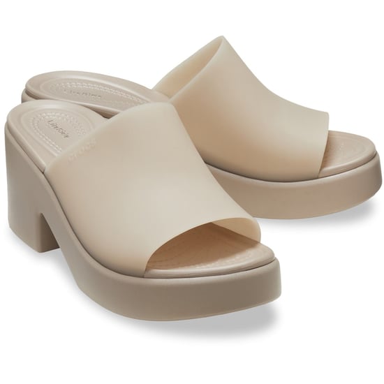 Crocs Brooklyn Slide Heel Damen Sandalen In Taupe - Image 3