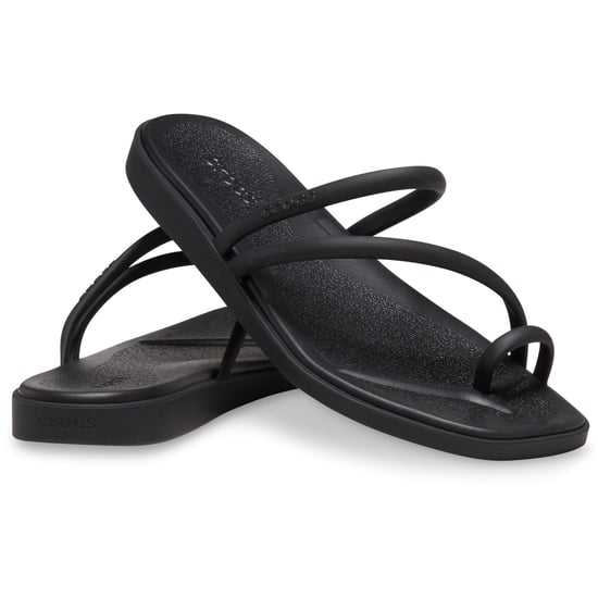 Crocs Miami Zehenring Sandale Damen Schwarze Sandalen - Image 3
