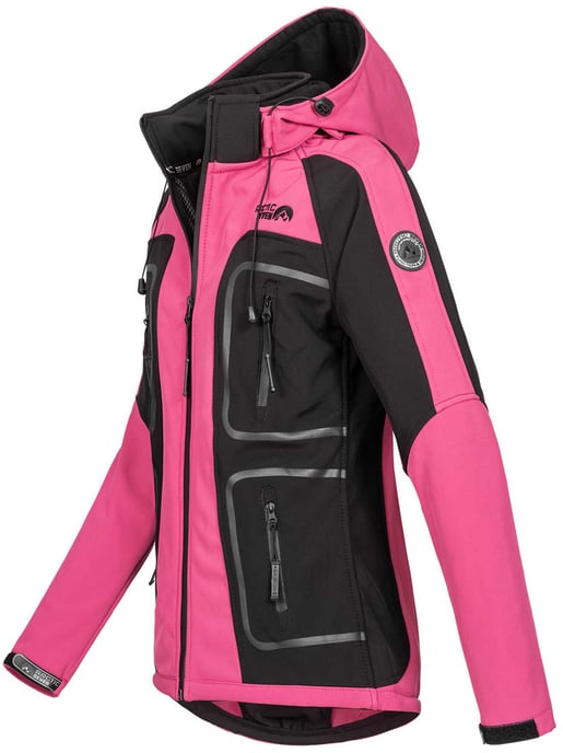 Arctic Seven Damen Softshell Jacke Rosa-Schwarz - Image 2