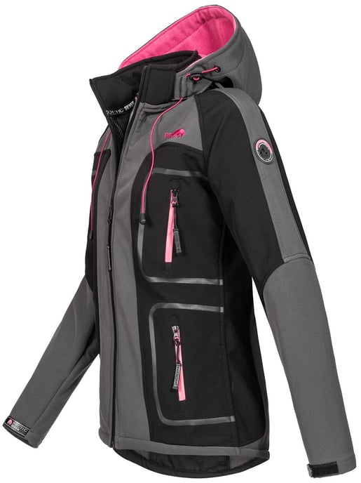 Arctic Seven Damen Softshell Jacke Dunkelgrau-Schwarz - Image 2
