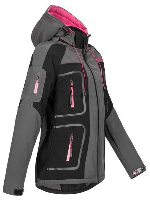 Arctic Seven Damen Softshell Jacke Dunkelgrau-Schwarz - Image 3