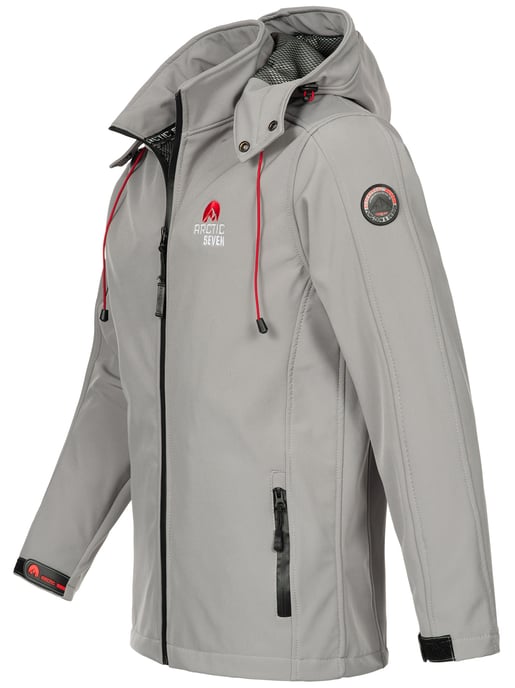Arctic Seven Herren Softshell Jacke Hellgrau - Image 2