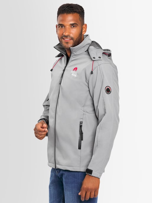 Arctic Seven Herren Softshell Jacke Hellgrau - Image 6