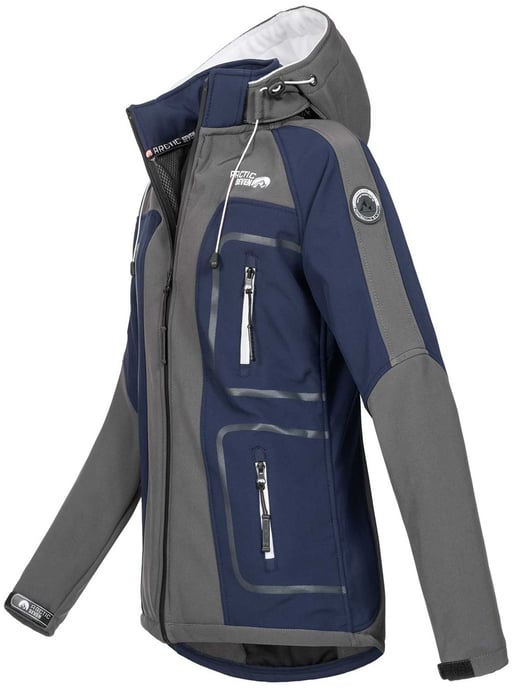 Arctic Seven Damen Softshell Jacke Grau-Navy - Image 2