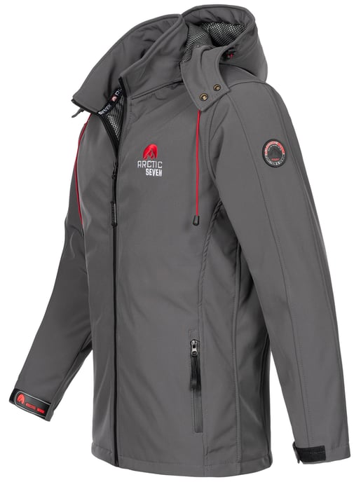 Arctic Seven Herren Softshell Jacke Dunkelgrau - Image 2