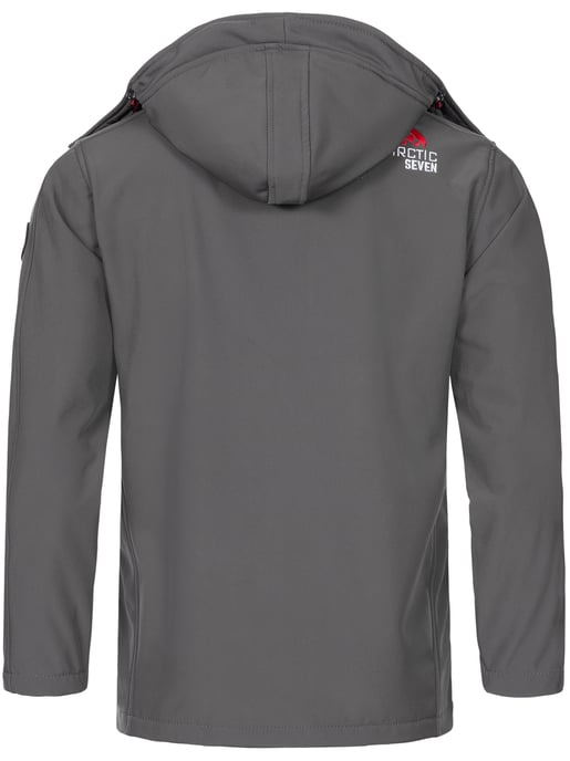 Arctic Seven Herren Softshell Jacke Dunkelgrau - Image 3