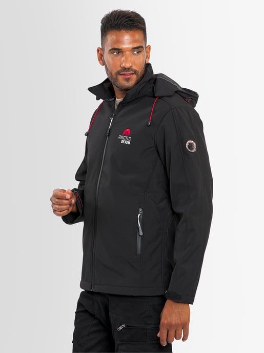 Arctic Seven Herren Softshell Jacke Schwarz - Image 6