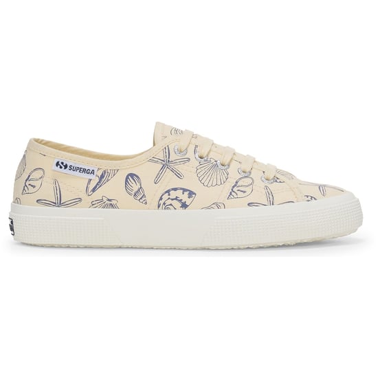 Superga 3750 Seashells Print Baumwoll-Damensneaker In Beige - Image 5