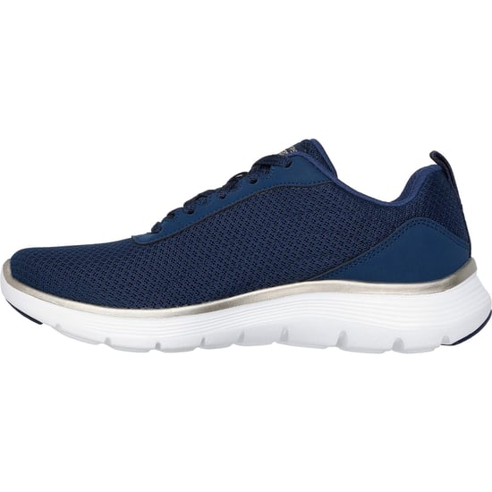 Skechers Flex Appeal 5.0 Uptake Textil Damen Sneaker Marineblau/Gold - Image 4
