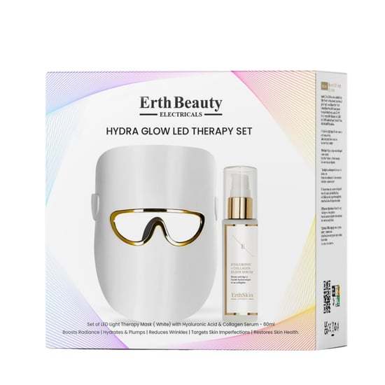 HYDRA GLOW LED THERAPIE SET (LED LICHTTHERAPIE MASKE weiß mit HA Serum) - Image 2