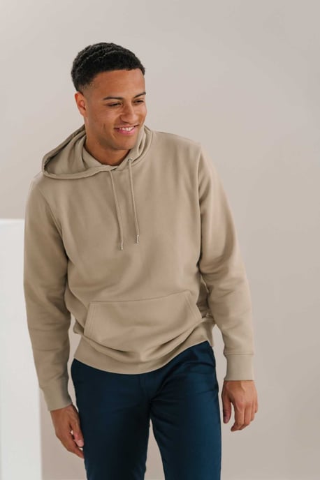 Sweatshirt-Kapuzenpullover – Sand - Image 2