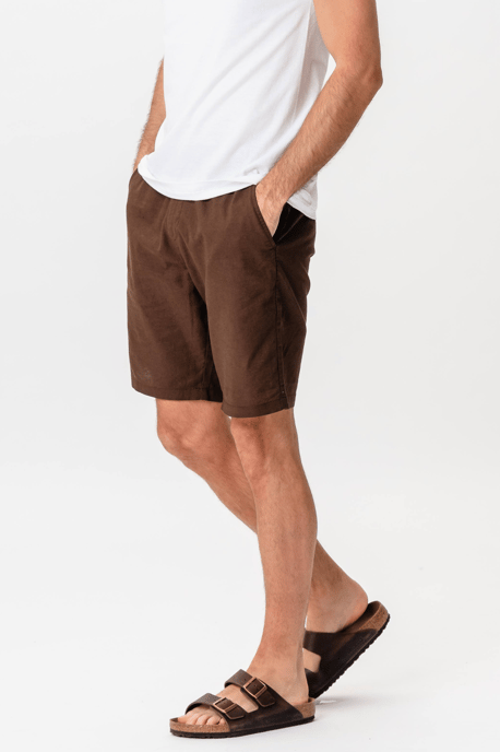 Leinenshorts - Kaffee - Image 1