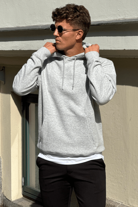 Sweatshirt-Kapuzenpullover – Aschgrau - Image 4