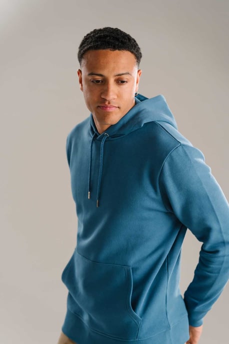 Sweatshirt-Kapuzenpullover – Staubblau - Image 2