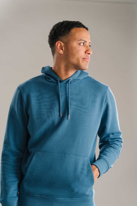 Sweatshirt-Kapuzenpullover – Staubblau - Image 3