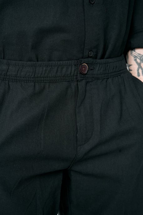 Leinenhose - Schwarz - Image 4
