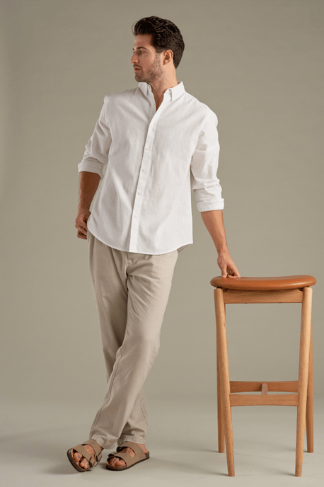 Leinenhose - Sand - Image 2