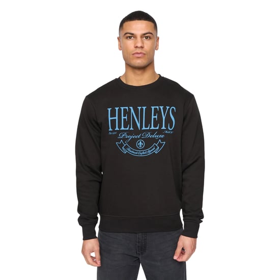 Henleys - "Henbank" Sweatshirt Rundhalsausschnitt für Herren (Schwarz) - Image 1