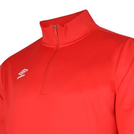 Umbro Herren Club Essential Half Zip Sweatshirt (Zinnoberrot) - Image 3