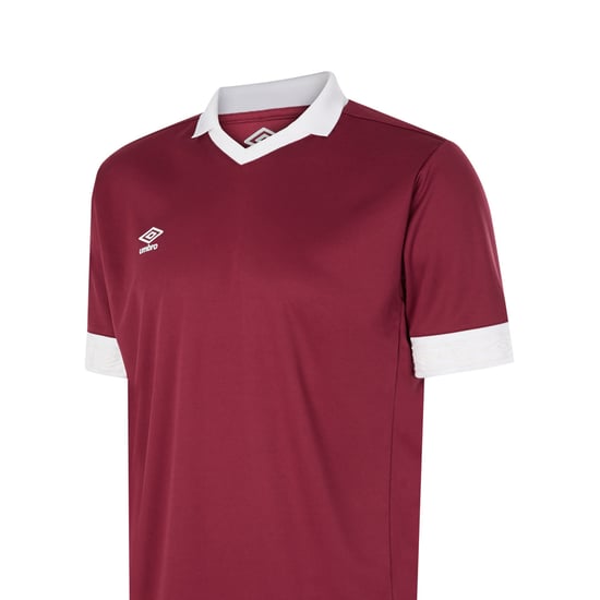 Umbro - "Tempest" Trikot für Kinder kurzärmlig (Weinrot/Weiß) - Image 3