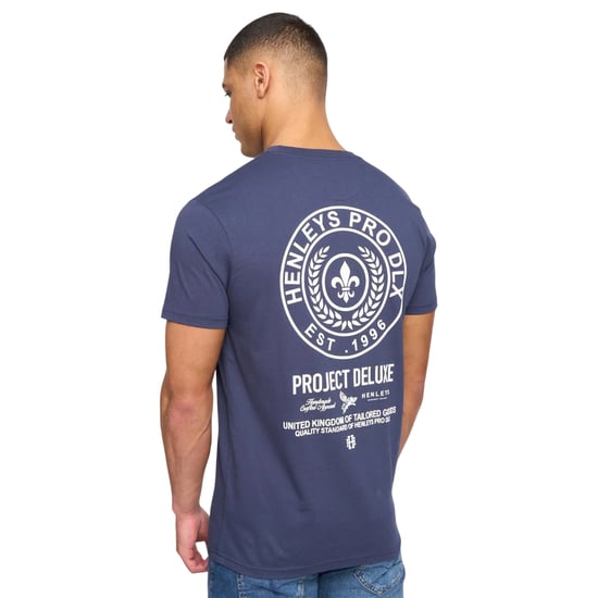 Henleys - "Henstamp" T-Shirt für Herren (Marineblau) - Image 2