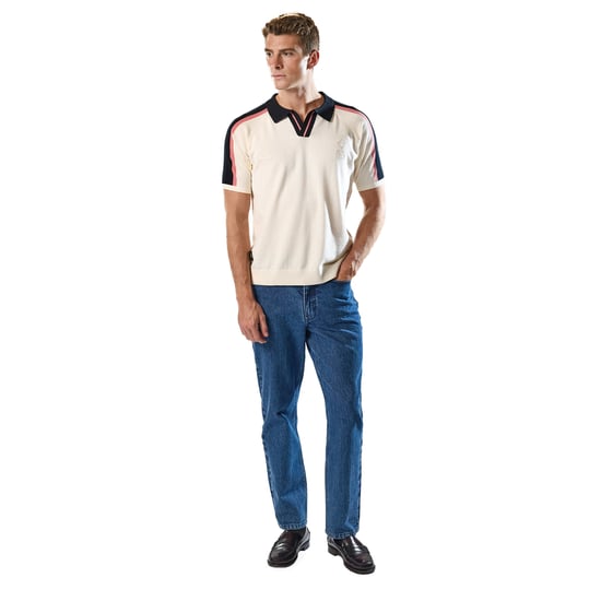Umbro - "Palet" Poloshirt Stripes für Herren - Fußball (Weiß) - Image 3