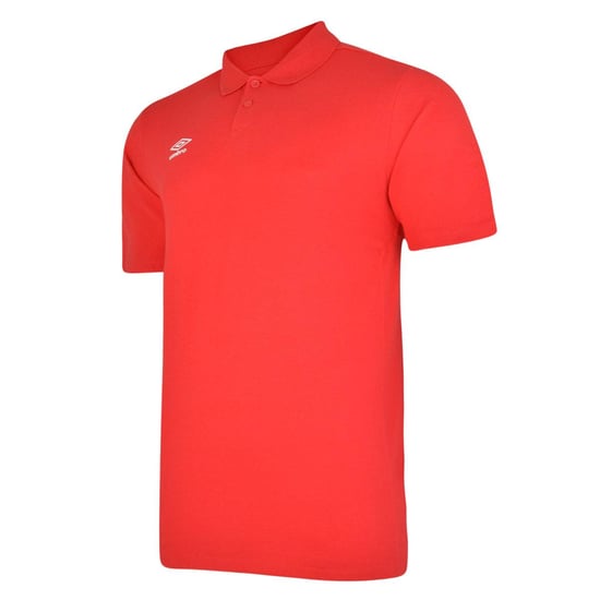 Umbro Herren Essential Polo Shirt (Zinnoberrot/Weiß) - Image 3