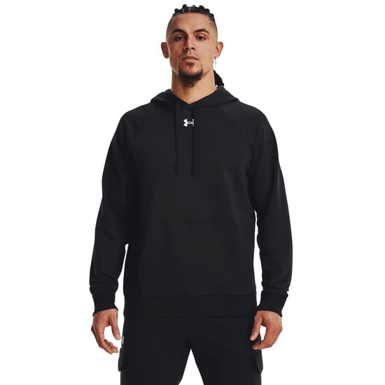 Under Armour - "Rival" Kapuzenpullover für Herren/Damen Unisex (Schwarz/Weiß) - Image 3