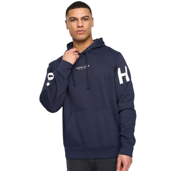 Henleys - "Hensleeve" Kapuzenpullover für Herren (Marineblau) - Image 4