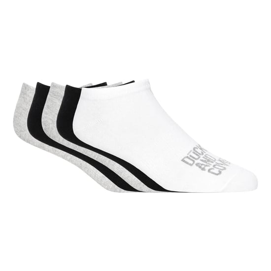 Duck and Cover - "Fubel" Sneaker-Socken für Herren(5er-Pack) (Schwarz/Weiß/Grau) - Image 1