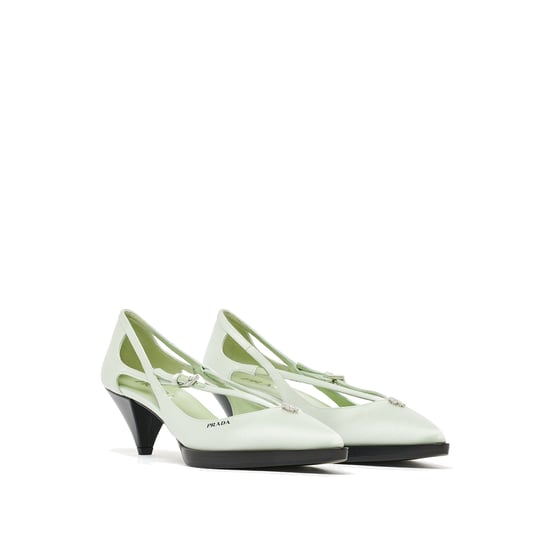 Prada Satin-Pumps mit Cut-Outs - Image 2