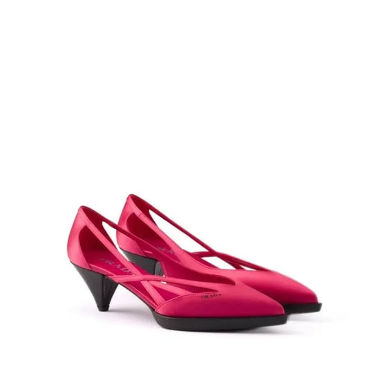Prada 55 mm Satin-Pumps mit Cut-Outs - Image 2