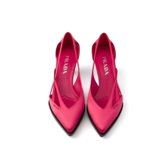Prada 55 mm Satin-Pumps mit Cut-Outs - Image 3