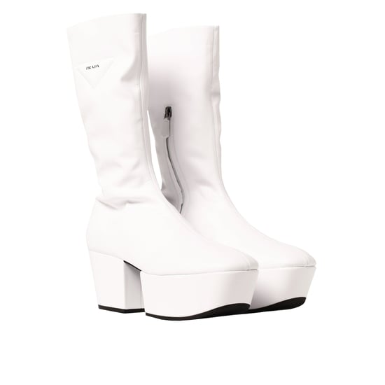 Prada Plateau-Schlupfstiefel - Weiß - Image 2