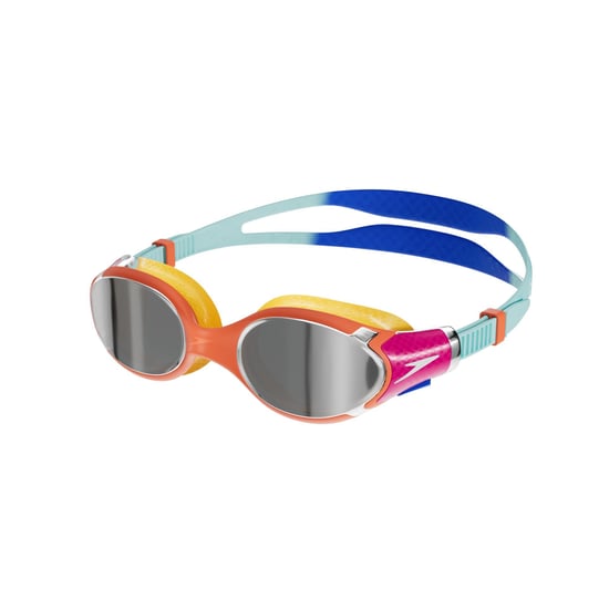 Speedo - "Biofuse 2.0 2024" Schwimmbrille Spiegel für Kinder (Pink/Blau/Orange) - Image 1