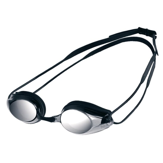 Arena - "Tracks" Schwimmbrille Spiegel für Herren/Damen Unisex (Schwarz/Rauch-Grau) - Image 1