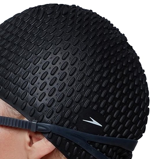 Speedo Unisex Badekappe mit Blasenmuster für Erwachsene (Schwarz) - Image 2