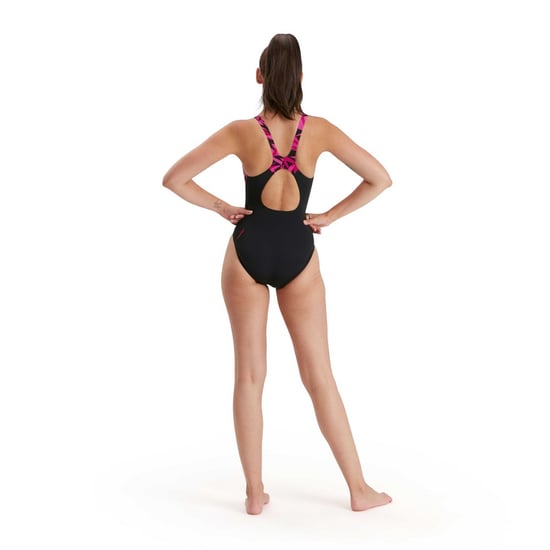 Speedo - "Hyperboom" Badeanzug für Damen (Schwarz/Pink) - Image 2
