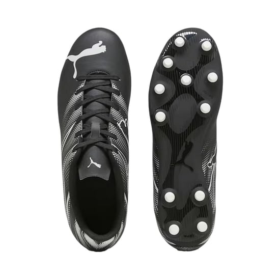 Puma - Kinder Fußball-Stiefel "Attacanto" (Schwarz/Silber) - Image 2